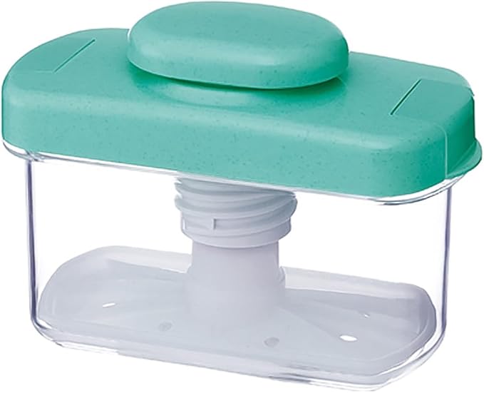 Instant Pickle Maker Vegetable Press Tsukemono Container Rectangle Made in Japan BPA Free (Green 0.8L)