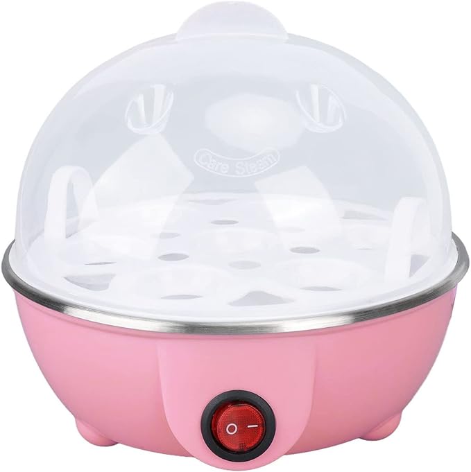 Rapid Egg Cooker, Electric Egg Cooker with Auto Shut Off, Soft Boiled Eggs, Poacher, Omelet Maker, Anti Dry Burning Egg Poacher with Heating Plate for Hard Boiled Eggs ()