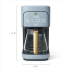 Beautiful 12-Cup Programmable Coffee Maker with Touch-Activated Display, Auto Brew Timer, Reusable Filter & Large Glass Carafe (Cornflower Blue)