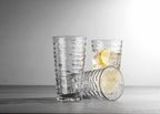 Glaver's Drinking Glasses Set of 4 Highball Glass Cups, 17 Oz. Basic Cooler Glassware, ideal for Water, Juice, Cocktails, Iced Tea and more. Dishwasher Safe.