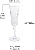 BELLAFORTE - Shatterproof Tritan Plastic Champagne Flute Clear, 6oz, set of 4 Myrtle Beach Dishwasher Safe Plastic Champagne Glasses - Glassware for indoor and Outdoor Use, BPA Free