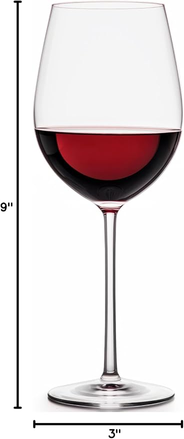 Ravenscroft European-Made All-Purpose Wine Glasses | Set of 4 | Sheer Rim | 100% Lead-Free Crystal | 15.5 Fl. Oz. | Perfect for White Wine & Red Wine | Dishwasher-Safe