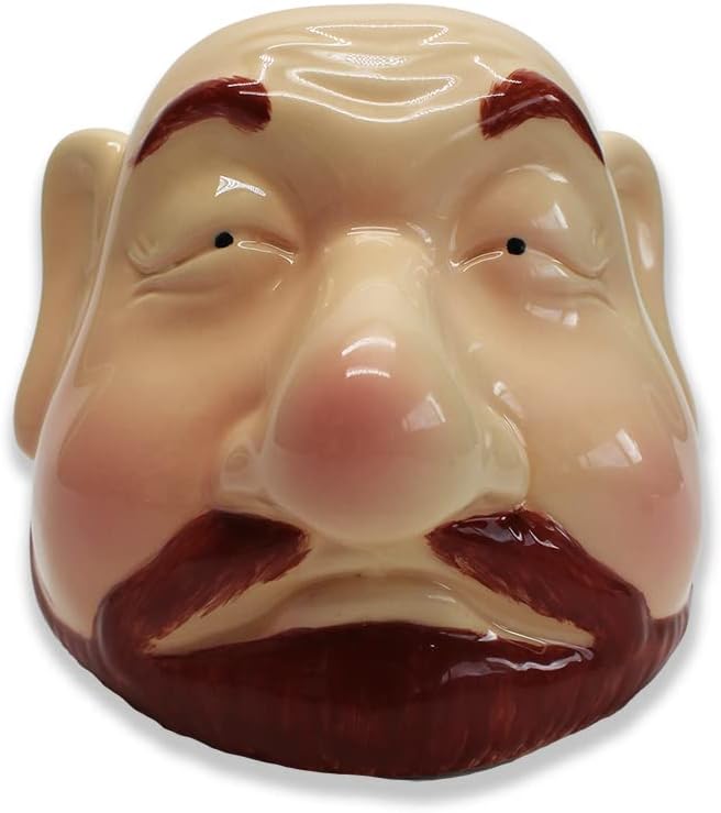 Winkee - Funny Chef Face Egg Separator I Practical Ceramic Yolk Separator I Chef Yolk Egg Separator