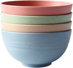greenandlife Lightweight & Unbreakable Wheat Straw Bowl - Noodle Fruit Soup Bowl Rice Bowls Dishwasher Microwave Safe Cereal Bowl sets 4pcs