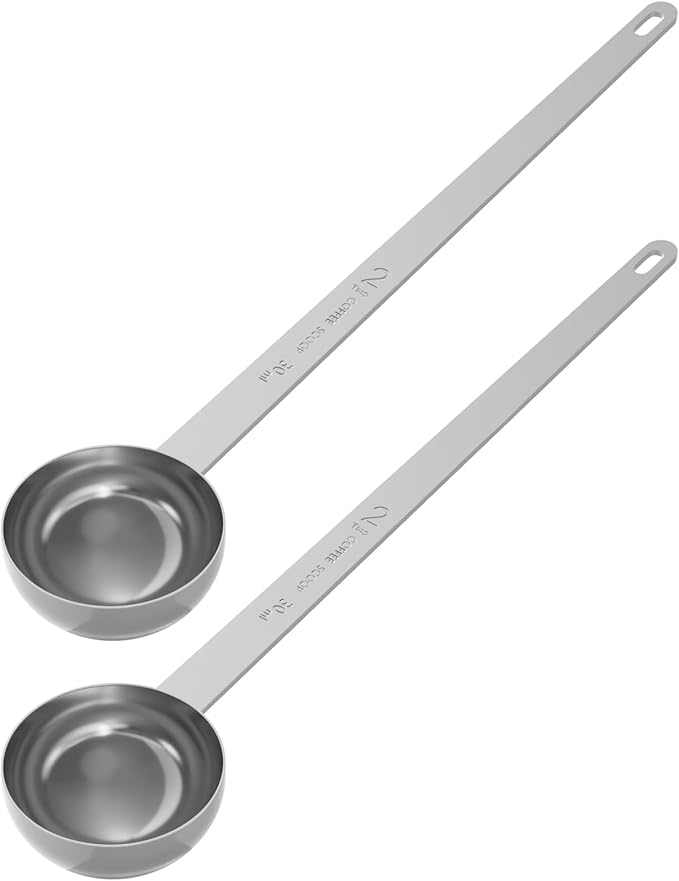 2PCS 2 Tablespoon Coffee Scoop, 9.5" Long Handle Measuring Spoon, Two tbsp (30 ml) Stainless Steel Scooper