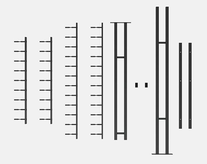 Ultra Wine Racks Floor-to-Ceiling Mount Display (2 Side, Triple Deep, Black, Holds 126 Wine Bottles) - Modern Metal Wine Storage for Wine Cellars, Home Bars, Kitchens, & Dining Rooms