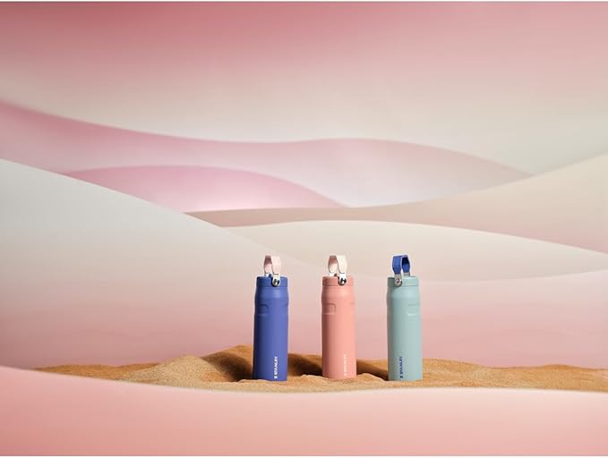 Stanley IceFlow Flip Straw 2.0 Water Bottle 24 oz | Built-In Straw for Travel and Sports | Lightweight and Leak Resistant | Insulated Stainless Steel | BPA-Free | Lupine