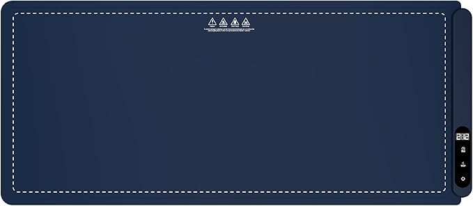 Food Warming Mat for Buffet,5s Full Surface Heating,Electric Warming Tray with 3m Power Cord,Roll Up Warming mat for Food,6 Level Adjustable TEM&6H Timer,Auto-Off (Blue, 35.8"×15.8"×0.9")