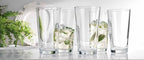 Home Essentials Drinking Glass Set - 10 Highball Glass Cups, 16 Oz. Basic Water Glasses, Beer, Juice, Cocktails, Wine, Iced Tea, Bar Glasses. Dishwasher Safe