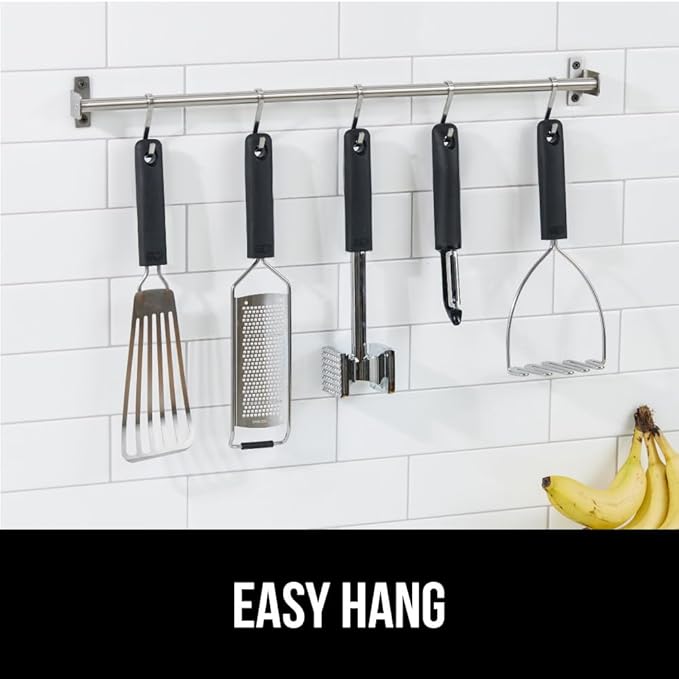 GORILLA GRIP Patented Dual-Sided Meat Tenderizer, Heavy Duty Kitchen Mallet with Soft Handle, Spiked Side Tenderizes and Smooth Flattens, Maximize Food Flavor, Commercial Grade Chicken Pounder, Black