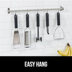 GORILLA GRIP Patented Dual-Sided Meat Tenderizer, Heavy Duty Kitchen Mallet with Soft Handle, Spiked Side Tenderizes and Smooth Flattens, Maximize Food Flavor, Commercial Grade Chicken Pounder, Black