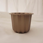 Set of 4 Nonstick Canele Molds, Mini Lace Canele Mold, Individual Washable Carbon Steel Canelle Pastry Molds, Popover Muffin Cupcake Pans for Oven Baking - 2.8 Inch, Gold