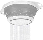 QiMH Collapsible Colander and Strainer Set of 3-2 PC 4 Quart(1 gal) and 1 PC 2 Quart(0.5 gal) - BPA Free & Dishwasher-safe Silicone Kitchen Foldable Strainer for Pasta, Veggies