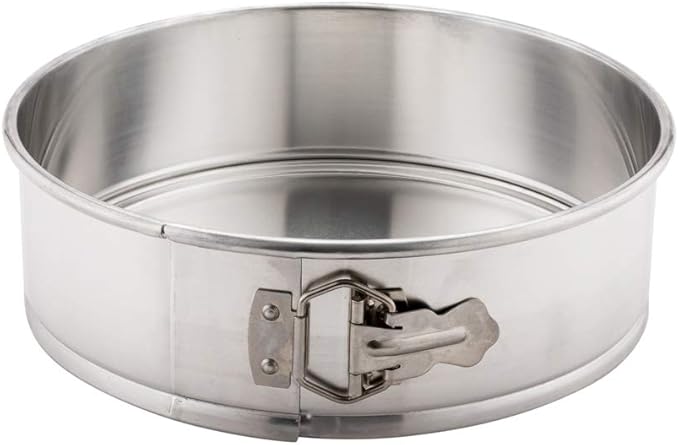 Restaurantware Met Lux 9 Inch Round Cake Pan 1 Springform Springform Pan - Removable Bottom Release Latch Silver Aluminum Cheesecake Pan For Baking Desserts