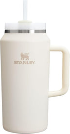 STANLEY Quencher H2.0 Tumbler with Handle & Straw 64 oz | Flowstate 3-Position Lid | Large Capacity for Travel & Sports | Insulated Stainless Steel Cup | BPA-Free | Cream 2.0