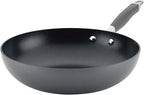 Anolon Advanced Home Hard-Anodized Nonstick Open Stock Cookware- Woks (12-Inch Open Wok, Moonstone)