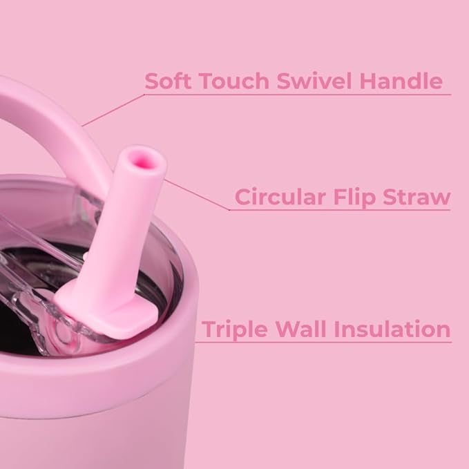 HydroJug Sport - Stainless Steel Tumbler with Straw, Vacuum Insulated, 40oz Leakproof Water Bottle, Ergonomic Design, Reusable, Dishwasher Safe, Rubber Base, Durable for Gym or Outdoors, Blush