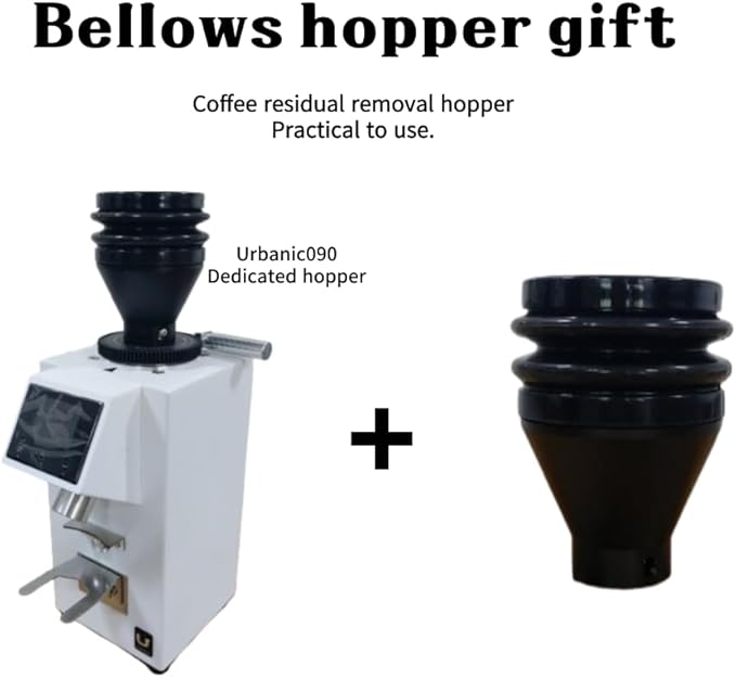 Urbanic 090 Electric Coffee Grinder (110~220v) / straight Titanium burr 60mm/ (White) / (Made in Korea), 125*125*39(mm)