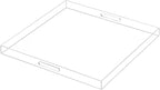 Oversize Extra Large King Size Bed Tray for Eating Big Clear Acrylic Serving Tray with Handles 24x24 Inch -Spill Proof- Decorative Countertop Organizer for Ottoman,Bed,Party, Butler Tray
