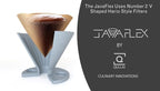 The Original JavaFlex Premium Foldable Silicone Pour Over Coffee Maker and Storage Pouch. Uses #2 V60 Cone Coffee Filters