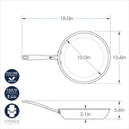 Nordic Ware Basalt Aluminum Saute Skillet, 10-Inch, Ceramic Coating