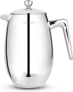Easyworkz Nando French Press 34 oz Double Wall Insulated Thermal Coffee Maker,304 Stainless Steel Cafetiere