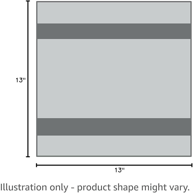 Realm 100% Cotton Stripe Pattern Kitchen Dish Cloths | Pebble Grey 13" x 13" Inch Soft, Plush & Absorbent Quick Drying Dish Towels (6 Pack)