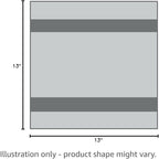 Realm 100% Cotton Dobby Textured Kitchen Dish Cloths | Pebble Grey 13" x 13" Inch Soft, Plush & Absorbent Quick Drying Dish Towels (6 Pack)