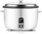 Commercial Rice Cooker, Large Capacity 30-Cup (UnCooked), 60-Cup (Cooked) with One Touch Operation and 12-Hour Keep Warm,Easy to Use and clean,1600W