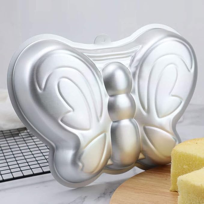 Butterfly Shaped Birthday Cake Pan Mould Aluminum 3D Animal DIY Cake Baking Pan for Birthday, Anniversary, Party, Christmas