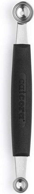 CatCora Melon Baller, Professional 18/8 Stainless Steel Dual Blades 10/15-Millimeter for Melon Balls and Garnishes, Ergonomic Soft-Grip Handle