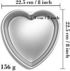 8×2 inch heart cake pans set of 3， Aluminum Cake Pan, For Birthday and Other Occasions