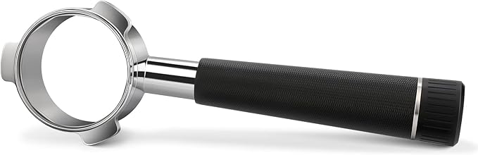 54mm Bottomless Portafilter for Breville Barista Express, BES870XL, BES870BSXL, BES878BSS, BES880BSS and More Breville Espresso Machine (Aluminum Alloy Handle-Black)