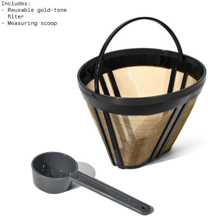 Beautiful 12-Cup Programmable Coffee Maker with Touch-Activated Display, Auto Brew Timer, Reusable Filter & Large Glass Carafe (Rose)