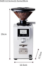 Urbanic 090 Electric Coffee Grinder (110~220v) / straight Titanium burr 60mm/ (White) / (Made in Korea), 125*125*39(mm)