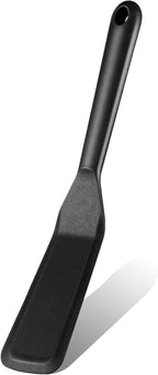 Crepe Spatula Narrow Silicone Thin Spatula Omelet Turner Multifunctional Long Heat Resistant Cooking Non Stick Pancake for Omelet Crepes Cooking Egg Burgers Pizza Pancake Steak(Black)