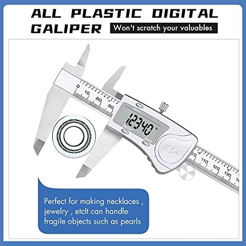 Electronic Digital Caliper, inch/Millimeter/Fraction Conversion,LCD Screen displays 0-6" Caliper Measuring Tool, Automatic Shutdown, Suitable for DIY/Jewelry Measurement