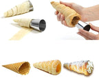 Guowall Cream Horn Mold, Stainless Steel Ice Cream Cone and Tubular Shaped Reusable Pastry Mould for Baking, DIY Tool for Cannoli Tubes Croissant Baking Brioche Rolls (20pcs)