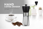 T-mark Manual Coffee Grinder, Portable Adjustable Coffee Grinder Ceramic Burr Grinder for Travel Home