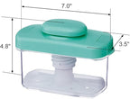 Instant Pickle Maker Vegetable Press Tsukemono Container Rectangle Made in Japan BPA Free (Green 0.8L)