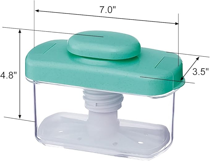 Instant Pickle Maker Vegetable Press Tsukemono Container Rectangle Made in Japan BPA Free (Green 0.8L)