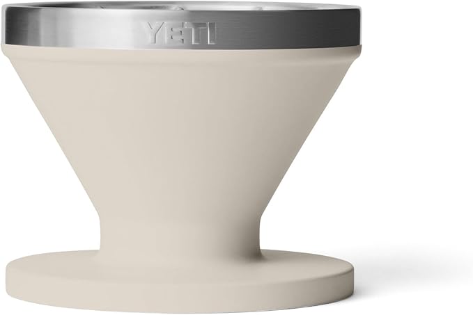 YETI Pour Over Coffee Maker Accessory Ramblers, Designed for Perfect Coffee Extraction Anywhere, Stainless Steel, fits any V60 Filter, Cape Taupe