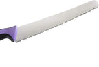 Mercer Culinary Millennia Color Handle Cutlery 10" Bread Knife (Wavy Edge Wide) Purple