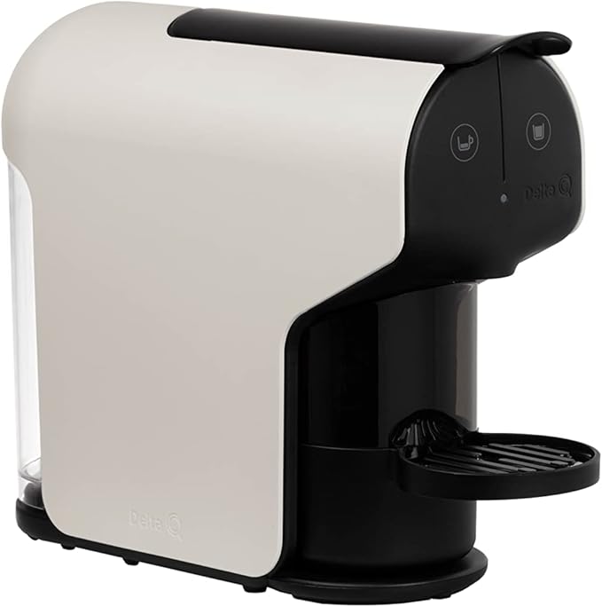Delta Q Quick Espresso Capsule Machine - Compact 0.8 L, Capsule System (White)
