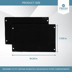 2-Pack Activated Carbon Charcoal Microwave Hood Filters - 10.25" x 7.125" Microwave Hood Filters - Compatible with Whirlpool WML55011HS & WML75011HZ Low‑Profile Models, Made in USA