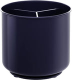 Plastic Rotating Extra Large Utensil Holder Crock with No-Tip Weighted Base, Removable Divider, And Gripped Insert - Dishwasher Safe Kitchen Utensil Holder For Kitchen Counter: Blue Utensil Caddy