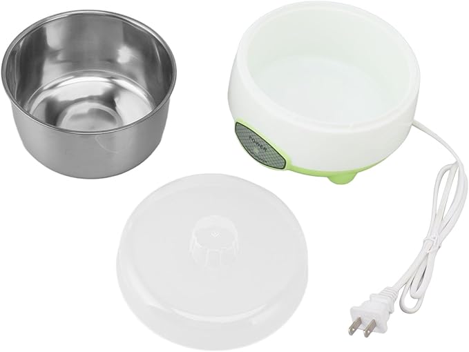 110 V Yogurt Maker Machine, Compact Yogurt Maker, Fruit Wine Maker, Stainless Steel, for Homemade DIY Yogurt Green 15W US Plug