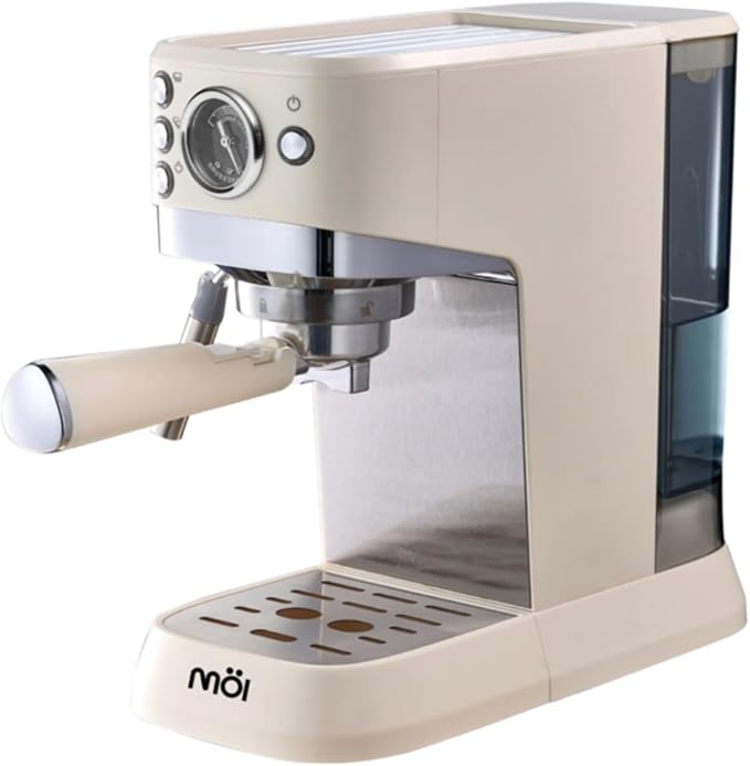 MOI 20 Bar Espresso Machine with Milk Frother Steam Wand - Compact Stainless Steel Espresso Coffee Maker - Expresso Machines for Home with 1.5L Removable Water Tank for Latte, Cappuccino, Espressos