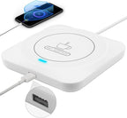 USB Coffee Mug Warmer: Candle Wax Warmer Smart Electric Cup Warmer Charge for Phone Home Desk Office Use Beverage Heating Plate with Gravity Switch for Hot Cocoa Milk Tea Water White