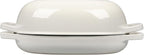 Enameled Cast Iron Dutch Oven Pot with Lid, Oval Dutch Oven for Bread Baking, Bread Oven for Homemade Sourdough Bread Baking, 5qt, White